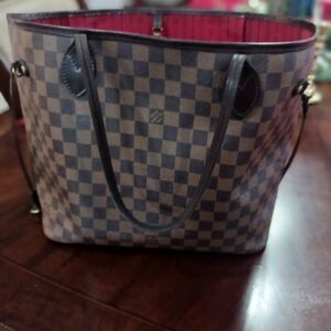Louis Vuitton Brown and Black Checkered Shoulder Bag